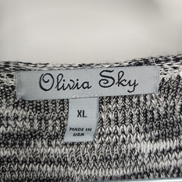 Olivia Sky Gray Lace Trim Open Front Cardigan - Women's XL Extra Large - Picture 3 of 4